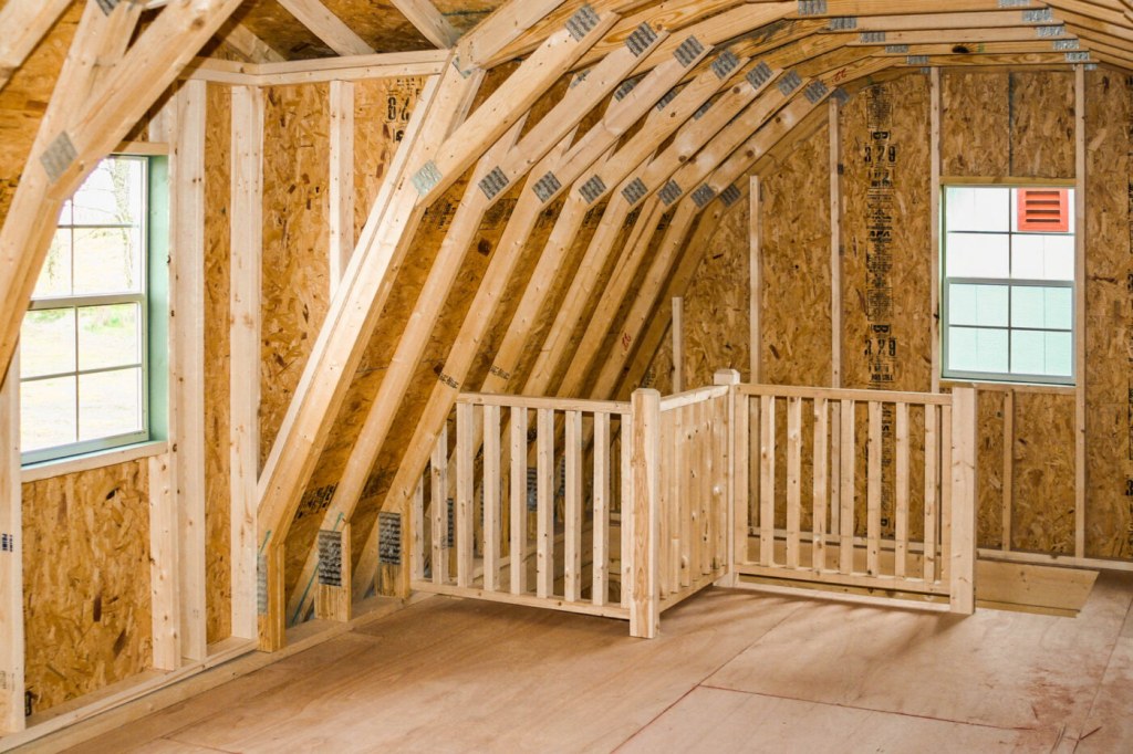 Picture of: A Guide to Garages with Attic Trusses  Sheds Unlimited
