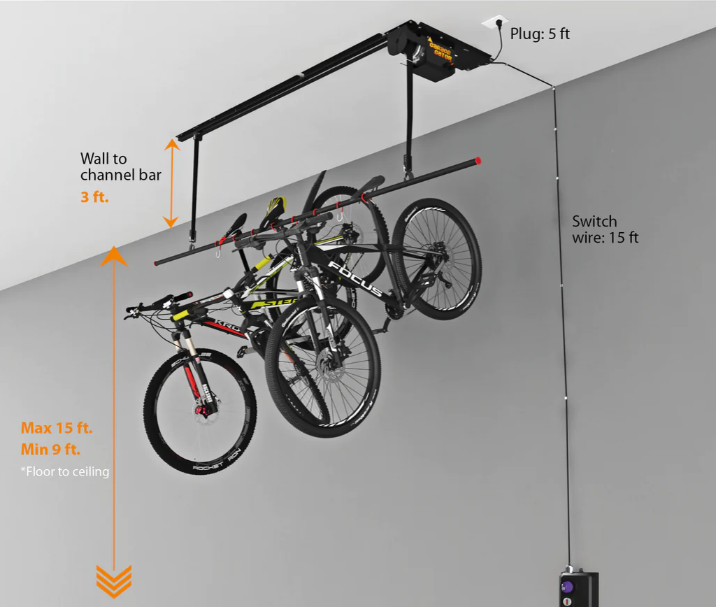 Picture of: Garage Gator  Bike Motorized Electric Bicycle Hoist  lb Lift Kit
