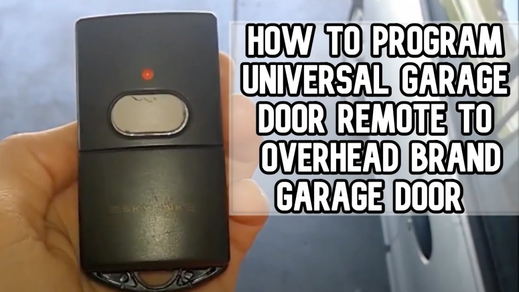 Picture of: How to program universal garage door remote with Overhead Door opener DIY  video #diy #garage